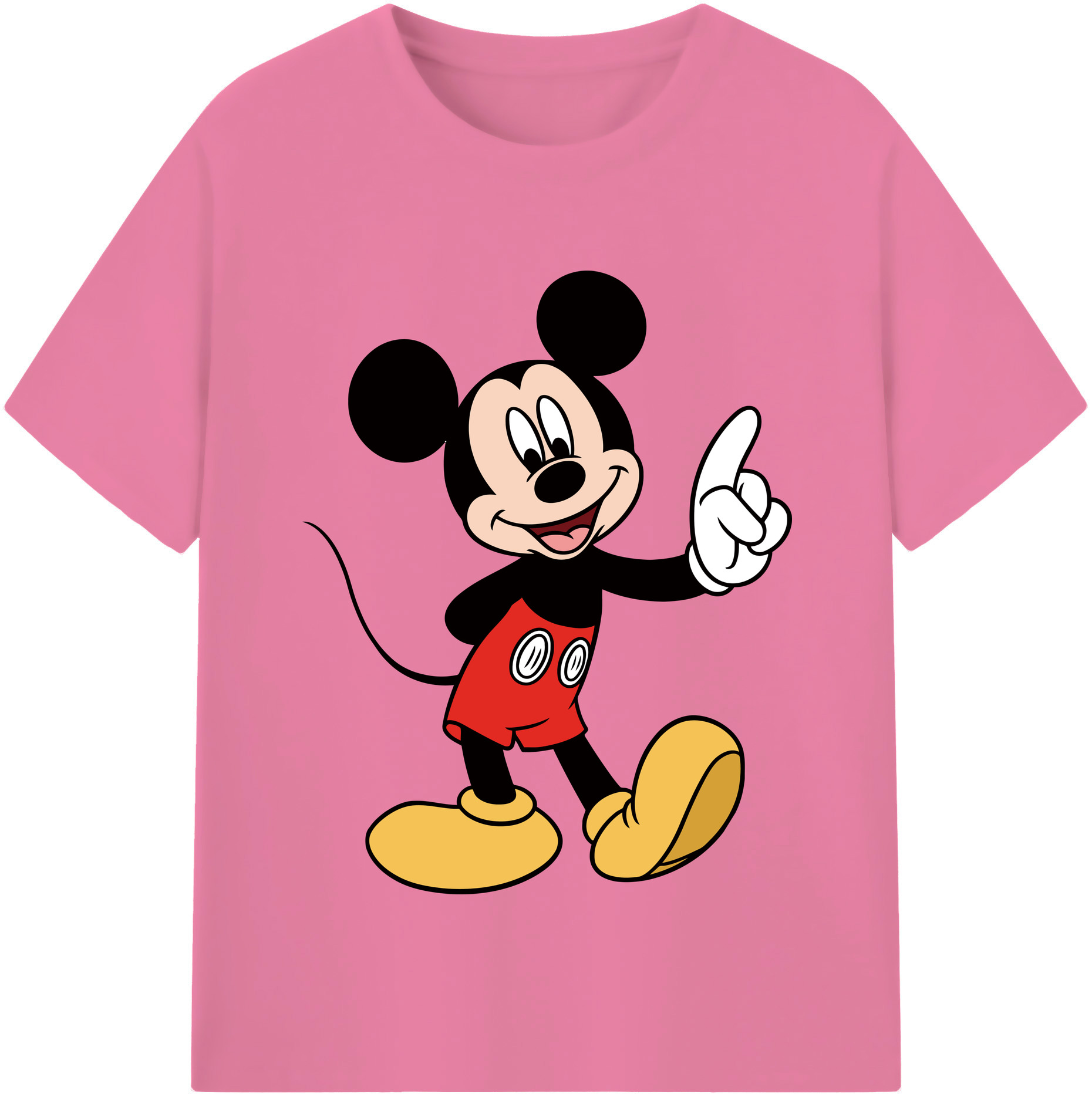 （画像用） ミッキーマウス Mickey Mouse 綿100％半袖Tシャツ（フロントプリント）